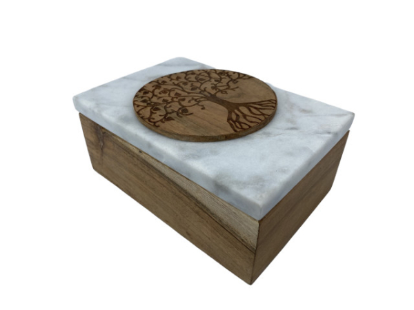 Kartenbox Marmor Lebensbaum